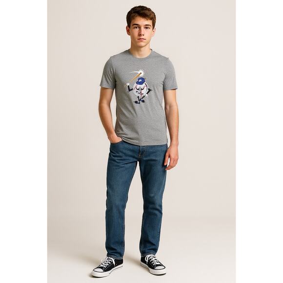 NWT Boy's Nike Baseball Character T-Shirt Grey M - Picture 2 of 8